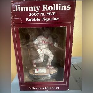 Jimmy Rollins Bobble Figurine - Red and White